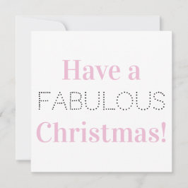 クリスマスピンク白Tyopgraphyフォトホリデー シーズンカード