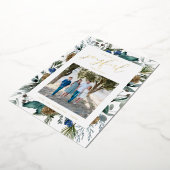 クリスマスピンコーンフレームファミリーフォト 箔シーズンカード (回転した状態)