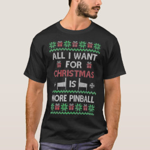 クリスマスピンボールWiに醜いピンボールマシンが求められる Tシャツ