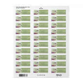 クリスマスピーコック差出人住所ラベル ラベル (フルシート)