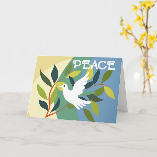 クリスマスピースのクリスマスカード カード (黄色い花)