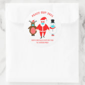 クリスマスピースアウト2021サンタフェイスマスク ラウンドシール (バッグ)