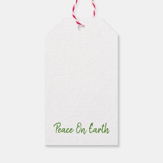 クリスマスピースオンアースドーブオリーブ枝信仰 ギフトタグ (裏面)