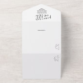 クリスマスピースオンアースパーソナライズされたホリデーカード オールインワン招待状 (外側)