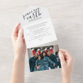 クリスマスピースオンアースパーソナライズされたホリデーカード オールインワン招待状 (貼ってはがせる)