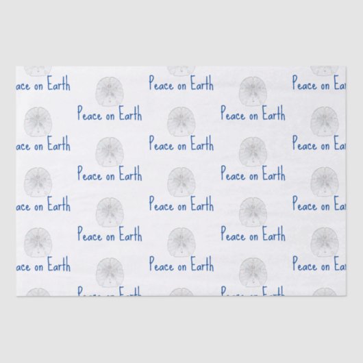 クリスマスピースオンアースビーチサンドドルパッター 薄葉紙 (正面)