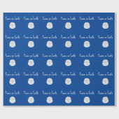 クリスマスピースオンアースビーチサンドドルブルー ラッピングペーパー (フラット)