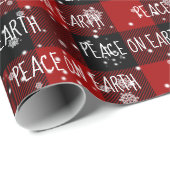 クリスマスピースオンアース文字 ラッピングペーパー (ロールコーナー)