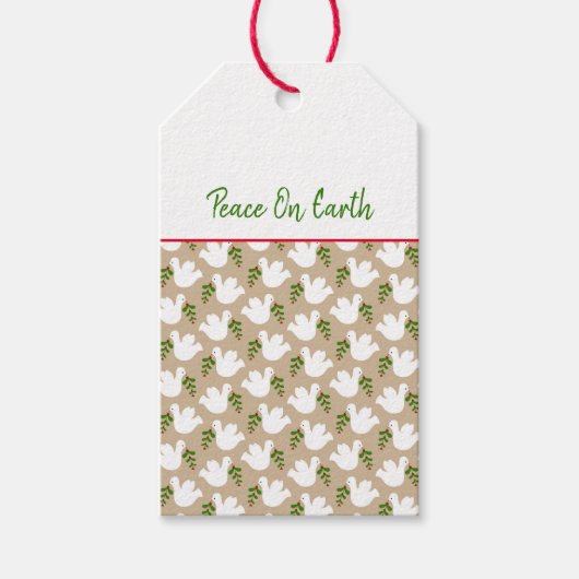 クリスマスピースオンアースDove信仰ホリデーギフト ギフトタグ (正面)