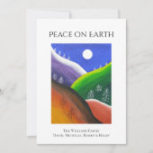 クリスマスピースカラフルオン・アース冬フォークアート シーズンカード (正面)