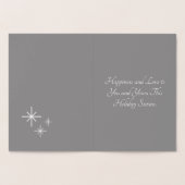 クリスマスピースシルバーの雪 箔カード (内部)