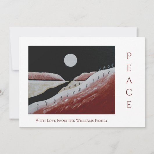 クリスマスピースデザートサウスウエストホリデーカード シーズンカード (正面)