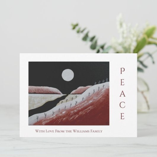 クリスマスピースデザートサウスウエストホリデーカード シーズンカード (スタンド正面)