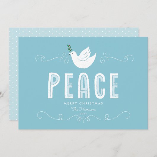 クリスマスピースホリデーカード シーズンカード (正面/裏面)
