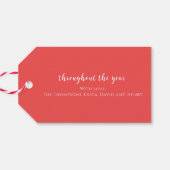 クリスマスピースモダンスクリプト写真愛かわいい ギフトタグ (裏面横)