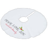 クリスマスピースラブジョイファミリーネームホリーフェスティバル フェイクリネンツリースカート (アングル)