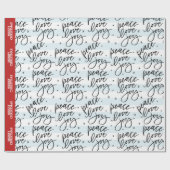 クリスマスピースラブジョイ書道 ラッピングペーパー (フラット)