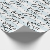 クリスマスピースラブジョイ書道 ラッピングペーパー (角)