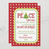 クリスマスピース両面聖なる書物、 経典詩カード シーズンカード (正面/裏面)