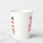 クリスマスピース喜びクッキー引用文赤 紙コップ (右)