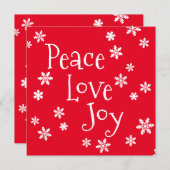 クリスマスピース愛ジョイ白い雪片 (正面/裏面)