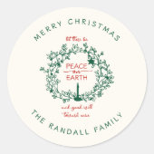 クリスマスピース・オン・アース・ハンドドローリース名 ラウンドシール (正面)