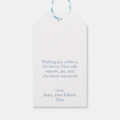 クリスマスピーターうさぎヴィンテージの水色 ギフトタグ (裏面)