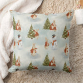 クリスマスピーターうさぎヴィンテージ クッション (ブランケット)