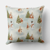 クリスマスピーターうさぎヴィンテージ クッション (裏面)