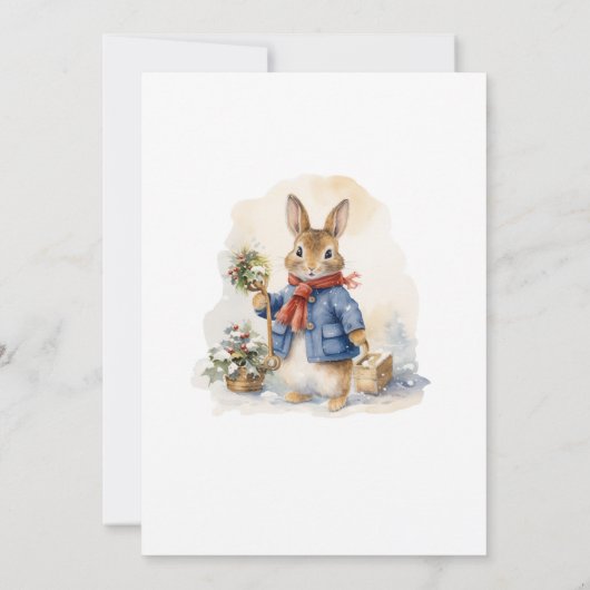 クリスマスピーターうさぎ誕生日パーティー 招待状 (裏面)