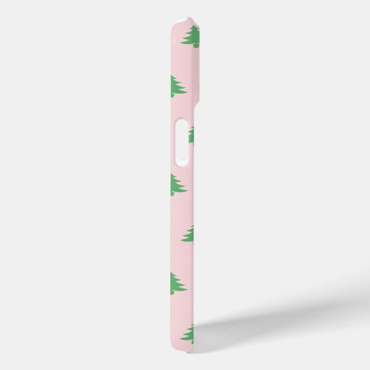 クリスマスピ淡い色のンクと緑の木のパターン Case-Mate iPhoneケース (裏面 / 右)