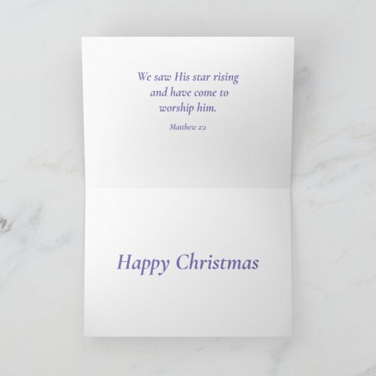 クリスマスファイアスターのクリスチャン・アートとバイブル・バース シーズンカード (内部)