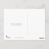 クリスマスファイブがライトキャンドルを切り取った紙アート ポストカード (裏面)