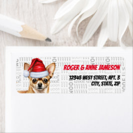 クリスマスファウンチワホアサンタドッグ差出人住所 ラベル