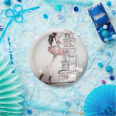 クリスマスファッションイラストレーション紙プレート ペーパープレート (パーティー)