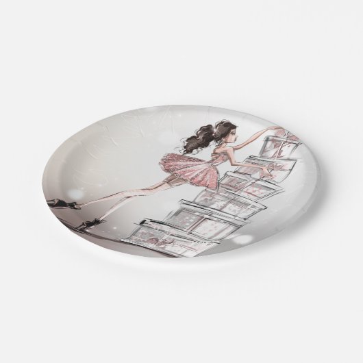 クリスマスファッションイラストレーション紙プレート ペーパープレート (アングル)