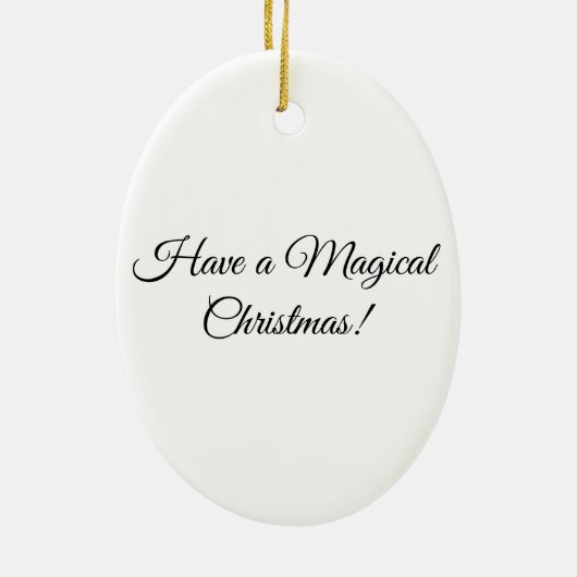 クリスマスファッションイラストレーション セラミックオーナメント (裏面)