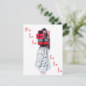 クリスマスファッショングリーティングcad, Fa la la la カード (スタンド正面)