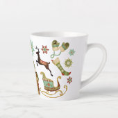 クリスマスファッションドにクリスマスに飾る旧画像 カフェラテマグ (右)