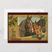 クリスマスファッションドにクリスマスを祝う シーズンポストカード (正面/裏面)