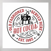 クリスマスファッションドに出される古いホットココア ポスター (正面)