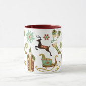 クリスマスファッションドの古い画像 マグカップ (中央)