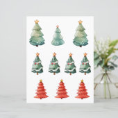 クリスマスファッシーの切り抜き木 (スタンド正面)