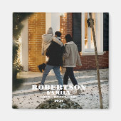 クリスマスファパーソナライズされたミリカスタムのスタイリッシュ マグネット (正面)