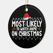クリスマスファミリーでアニメを見る可能性が最も高い セラミックオーナメント (左)