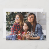 クリスマスファミリーの写真温かい願い シーズンカード (正面)