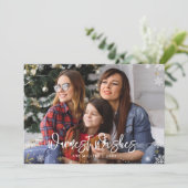 クリスマスファミリーの写真温かい願い シーズンカード (スタンド正面)