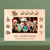 クリスマスファミリーの写真 レーザー彫刻フレーム