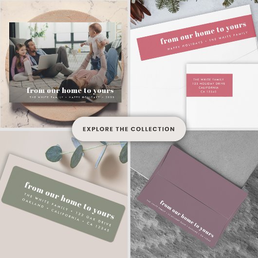 クリスマスファミリーの写真 |私たちの家からあなたの家まで シーズンカード
