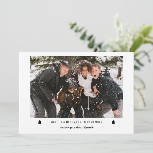 クリスマスファミリーを思い出すために12月を作る シーズンカード (スタンド正面)